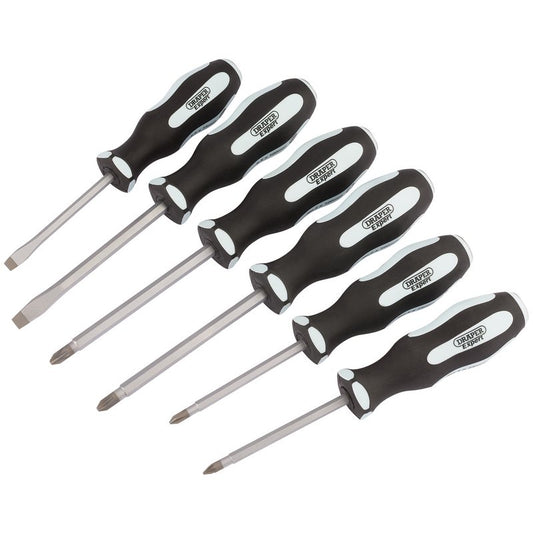 Draper Expert Pound Thru Soft Grip Screwdriver Set 6 Pc Hexagonal Blade 63590