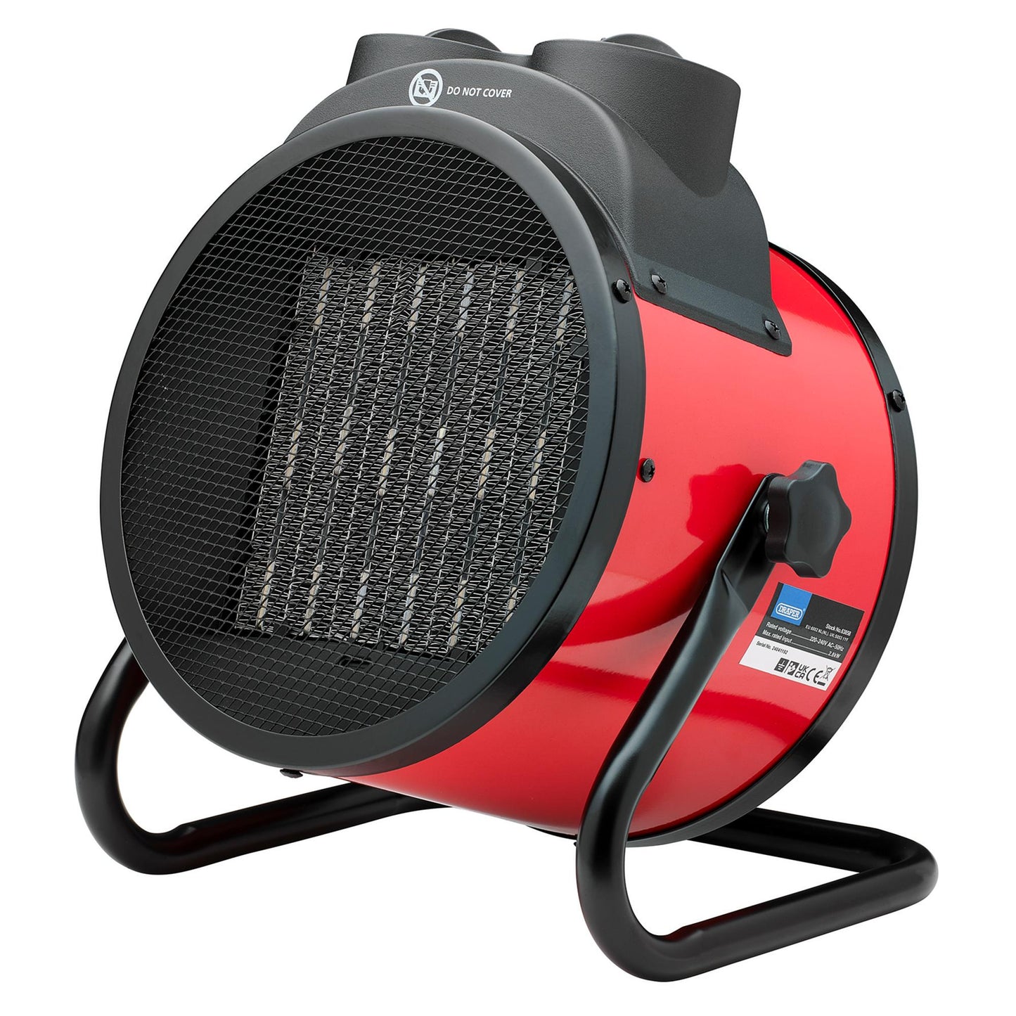 Draper 230V PTC Electric Space Heater 2.8kW 9550 BTU Cable length 1.3m 63858