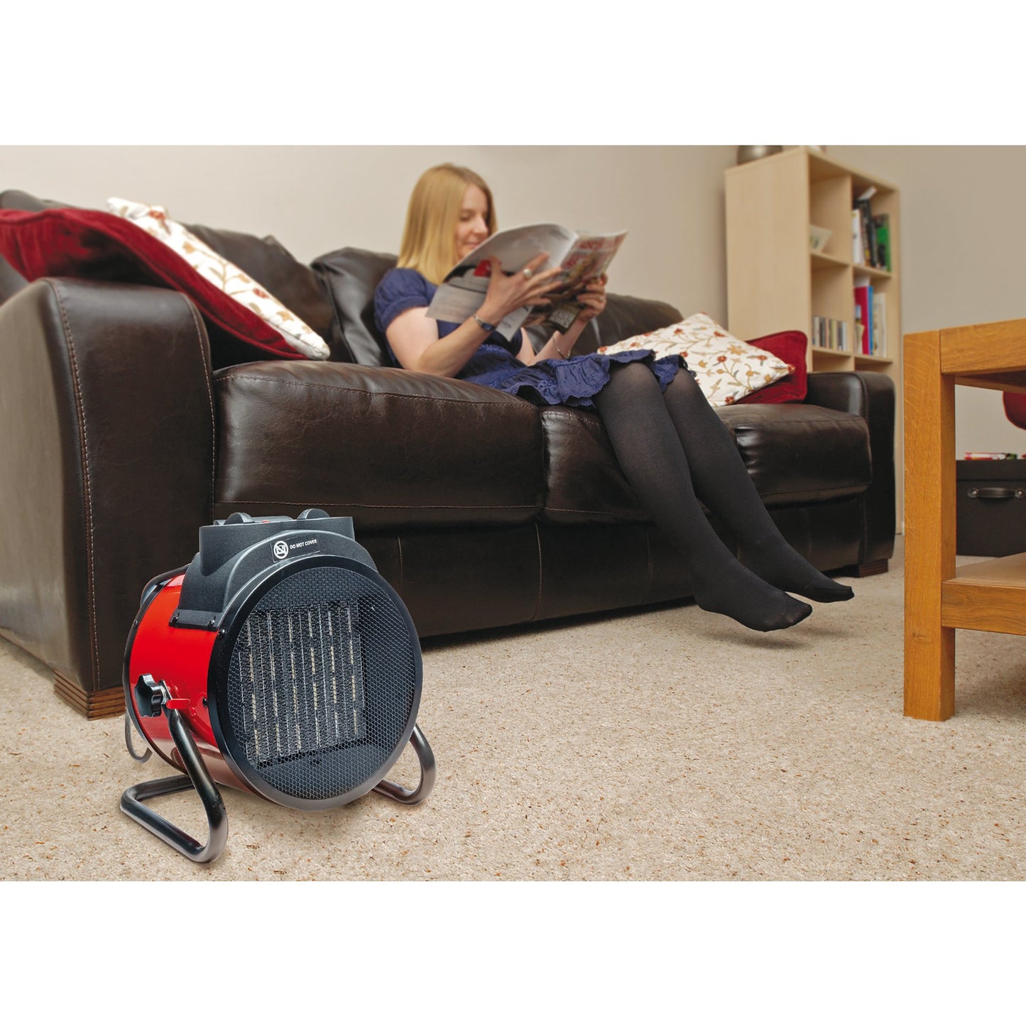 Draper 230V PTC Electric Space Heater 2.8kW 9550 BTU Cable length 1.3m 63858