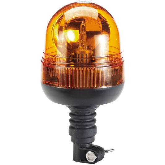 Draper 12/24V Flexible Spigot Base Rotating Beacon Amber Lens 63880