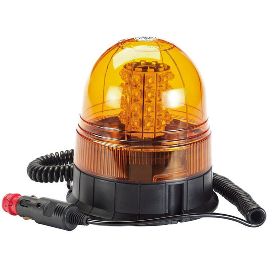Draper 12/24V LED Magnetic Base Rotating Beacon 400 Lumens Amber Lens 63881