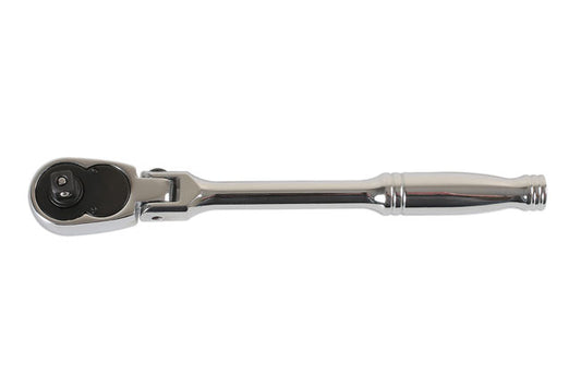 Laser Tools 1/4"D Extra Long Flexi Head Ratchet 48 Teeth Quick Release 6393