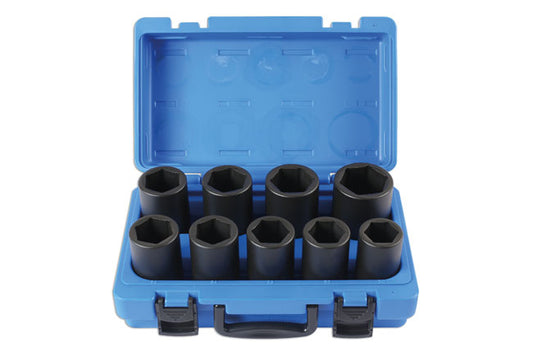 Laser Tools Metric Deep Impact Socket Set 3/4"D 9pc Single Hex 90mm Deep 6409