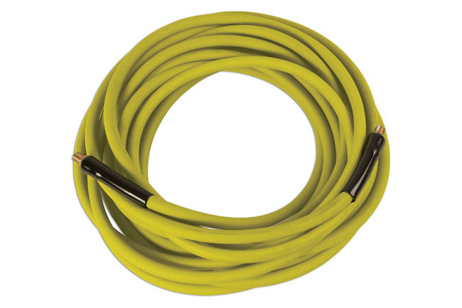 Laser Tools Flexible Air Hose Yellow Size 9.5mm x 15m With 1/4 BSP Fittings 6418