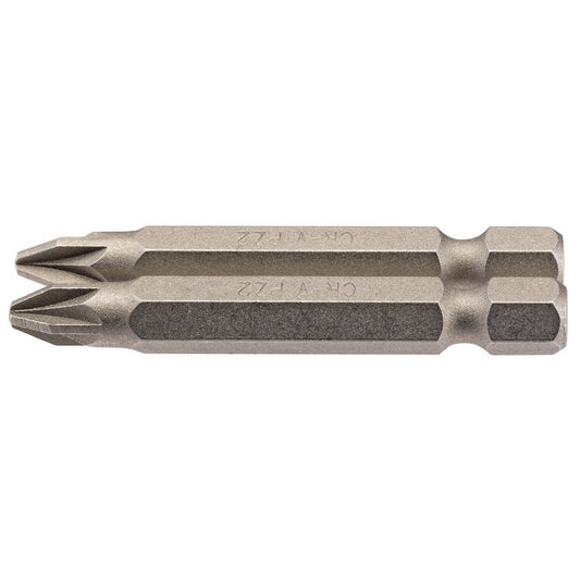 Draper No.2 PZ Screwdriver Bit 1/4" Hex 50mm Long (Pack of 2) 64228