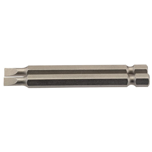 Draper Plain Slot Screwdriver Bit 4.5mm 1/4" Hex 75mm Long (Pack of 2) 64295