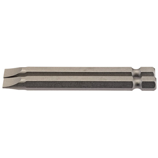 Draper Plain Slot Screwdriver Bit 6.5mm 1/4" Hex 75mm Long (Pack of 2) 64309