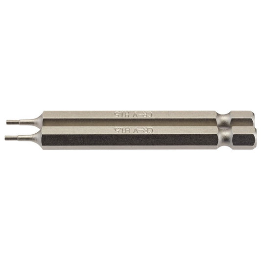 Draper Hexagonal Screwdriver Bit 1.5mm 1/4" Hex 75mm Long (Pack of 2) 64317