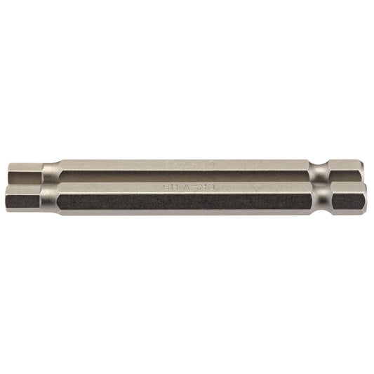 Draper Hexagonal Insert Bit 5mm 1/4" Hex 75mm Long 2 Pack 64322