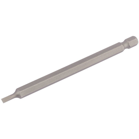 Draper Plain Slot Screwdriver Bit 3mm 1/4" Hex 100mm Long (Pack of 1) 64341