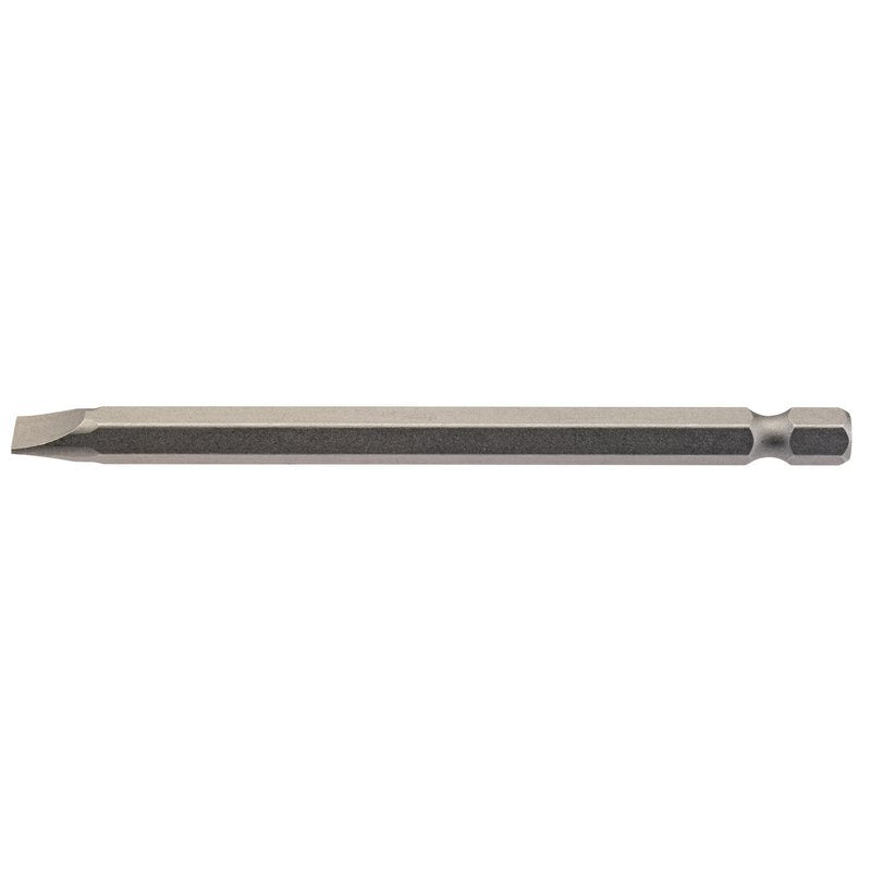 Draper Plain Slot Screwdriver Bit 6.5mm 1/4" Hex 100mm Long (Pack of 1) 64351