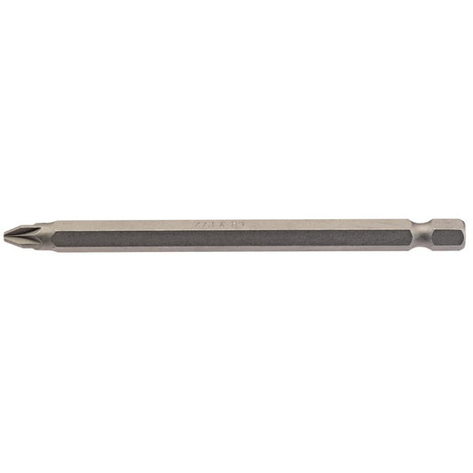 Draper No.2 PZ Screwdriver Bit 1/4" Hex 100mm Long (Pack of 1) 64362