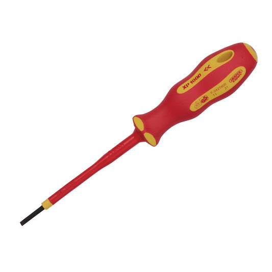 XP1000 VDE Plain Slot Screwdriver 2.5 x 75mm Tested To 10,000V 64367