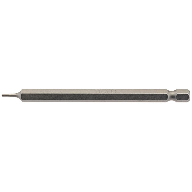 Draper Hexagonal Screwdriver Bit 1.5mm 1/4" Hex 100mm Long (Pack of 1) 64369