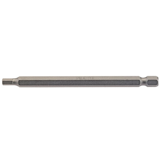 Draper Hexagonal Screwdriver Bit 4mm 1/4" Hex 100mm Long (Pack of 1) 64373