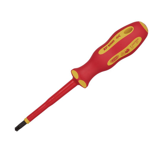 Draper XP1000 VDE PZSL Screwdriver No.2 x 100mm For screws on RCB and MCBs 64495