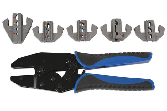 Laser Tools 6484 Crimping Tool Kit with 5 Automotive Heads