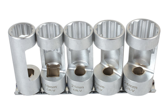 Laser Tools Metric Strut Nut Socket Set 5pc Cut Away Sockets Allows For Hex 6496