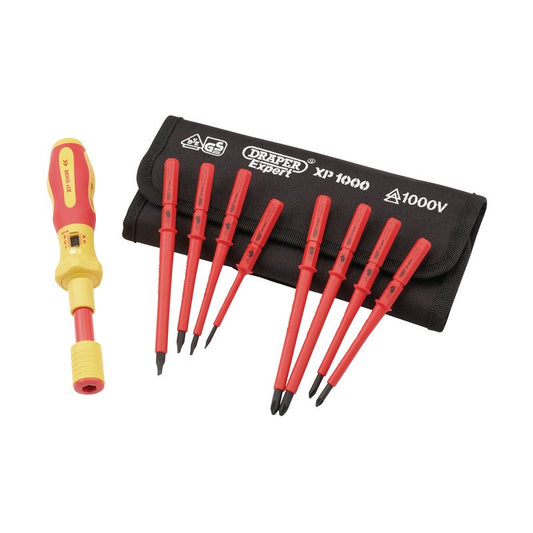 Draper XP1000 VDE Interchangeable Torque Screwdriver Set 9 Piece 65372