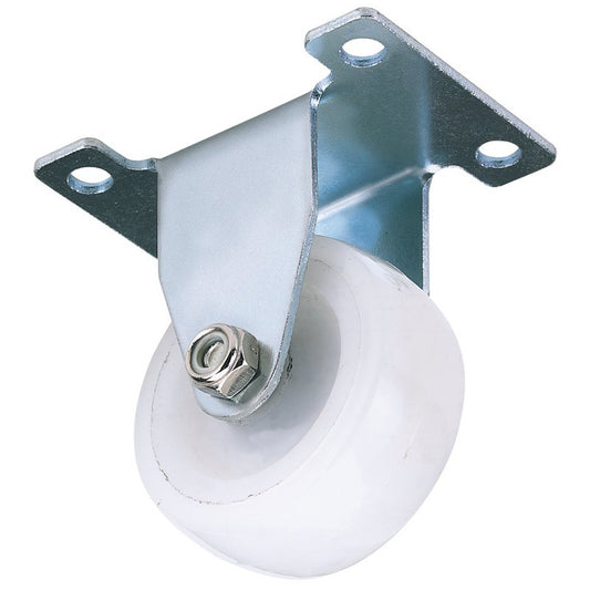 Draper Fixed Plate Fixing Nylon Wheel 50mm Diameter S.W.L 75kg 65496