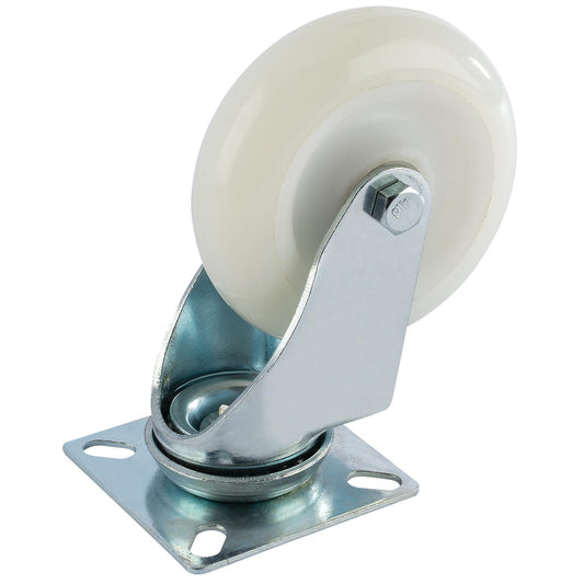 Draper Swivel Plate Fixing Nylon Wheel 100mm Diameter S.W.L. 125kg 65503