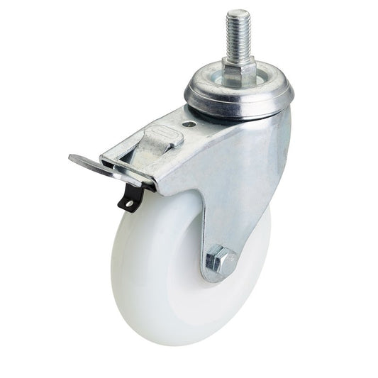 Draper Swivel Bolt Fixing Nylon Wheel Brake 100mm Diameter S.W.L 125kg 65506