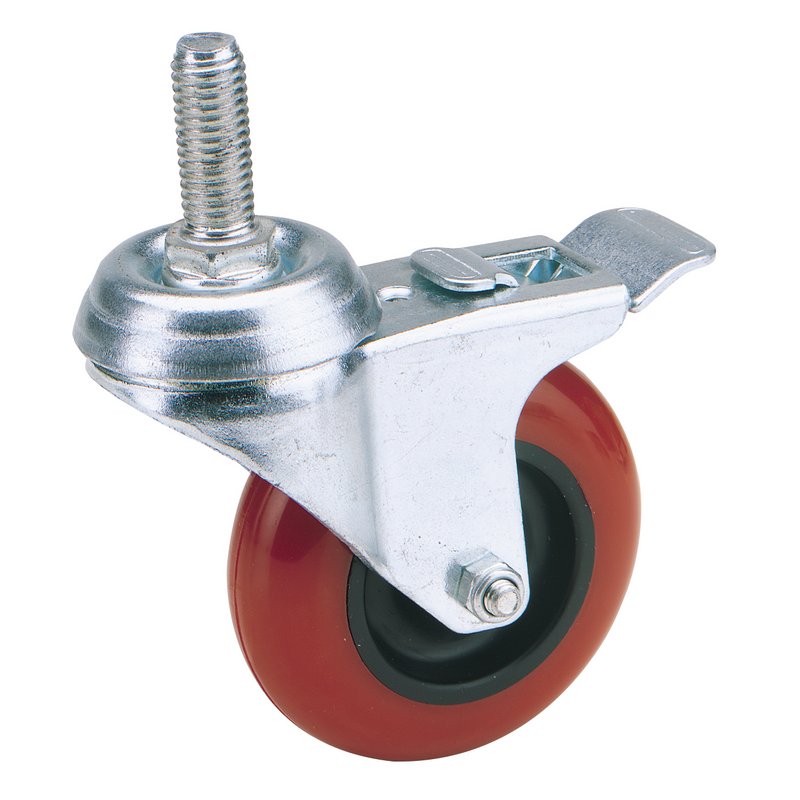 Draper Swivel Bolt Fixing Polyurethane Wheel & Brake 75mm Dia S.W.L 70kg 65516