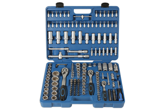 Laser Tools Metric Socket And Bit Set 1/4"D 3/8"D 1/2"D 171pc Single Hex 6590