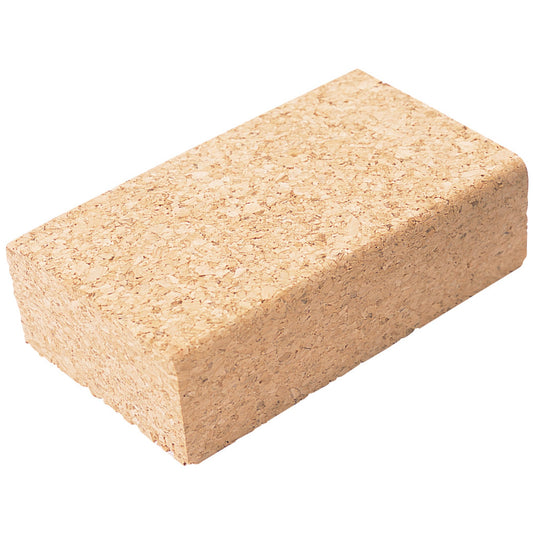 Draper Cork Sanding Block 110 x 65 x 30mm Flat Base And Bevelled Edges 66082