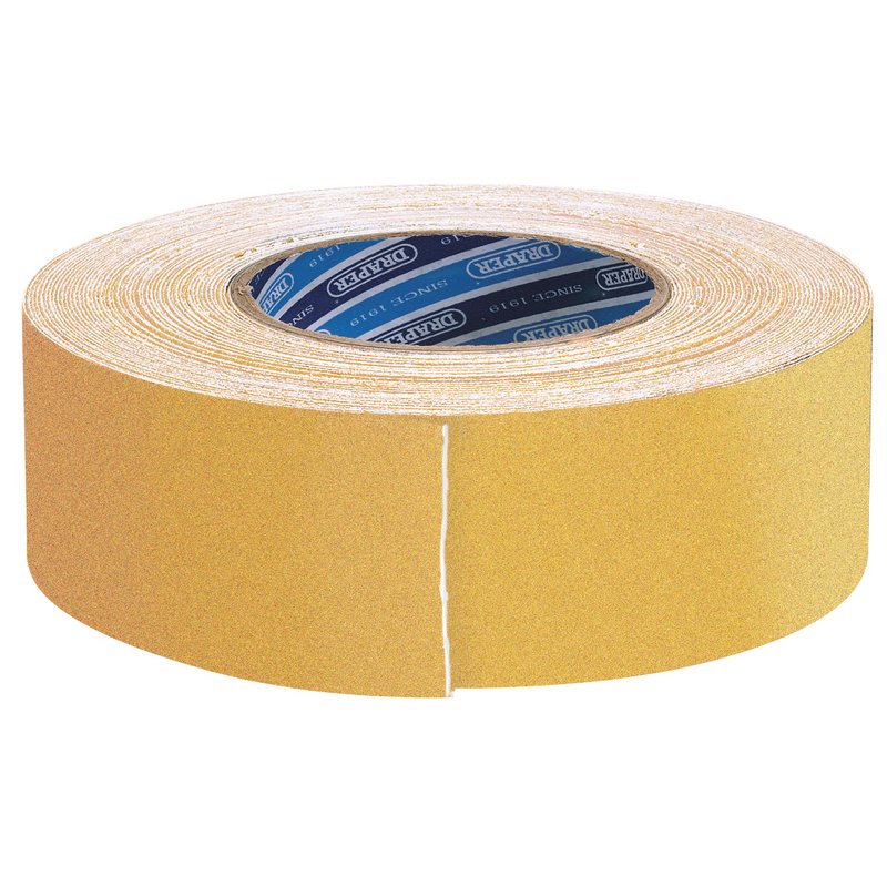 Draper Heavy Duty Safety Grip Tape Roll 18m x 50mm Yellow 66233