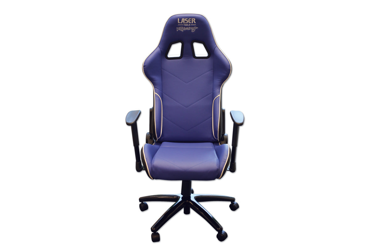 Laser Tools Laser Tools Racing Chair - Blue with White Piping 6655
