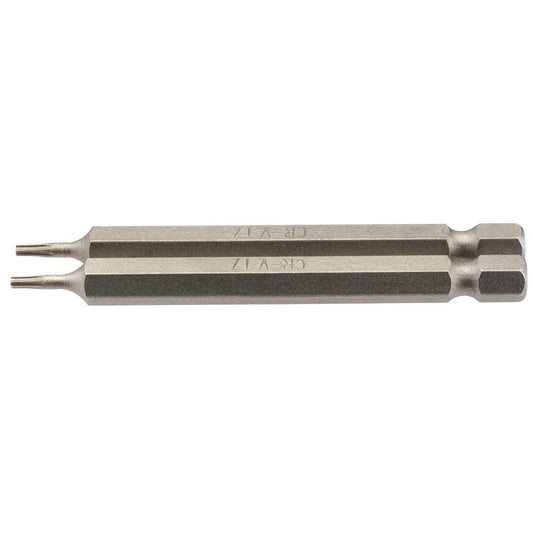 Draper Torx Star Screwdriver Bit 1/4" Hex 75mm Long T7 (Pack of 2) 66829