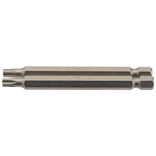 Draper T25 Torx Star Screwdriver Bit 1/4" Hex 75mm Long (Pack of 2) 66849