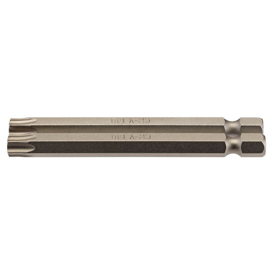 Draper T40 Torx Star Screwdriver Bit 1/4" Hex 75mm Long (Pack of 2) 66853