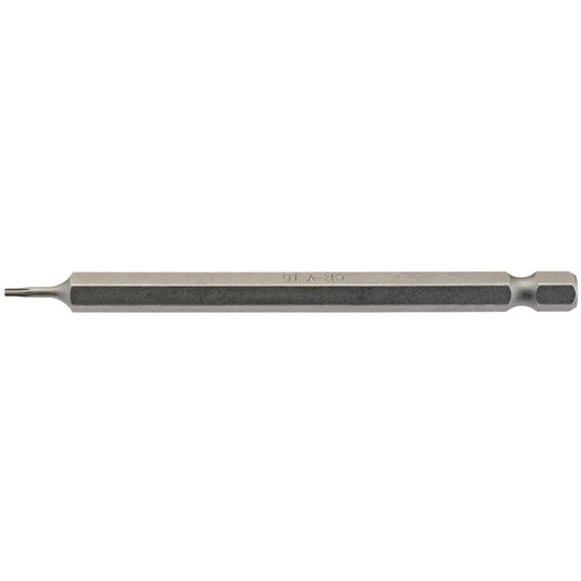 Draper T6 Torx Star ScrewdriverBit 1/4" Hex 100mm Long (Pack of 1) 66905