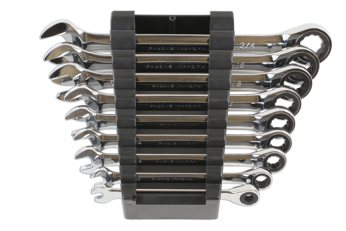 Laser Tools AF Ratchet Ring Combination Spanner Set 9pc 6699