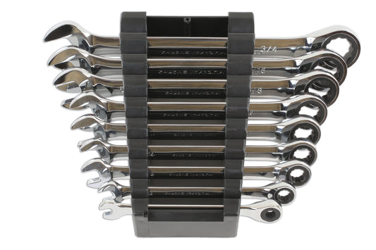 Laser Tools AF Ratchet Ring Combination Spanner Set 9pc 6699