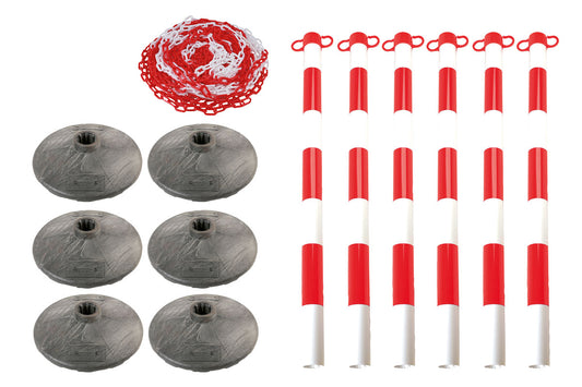 Laser Tools Set of 6 Posts & Bases with Chain 6701