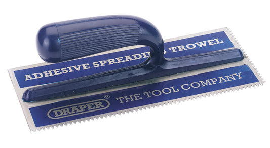 Draper Adhesive Spreading Trowel 115 x 265mm serrated on two edges 67144