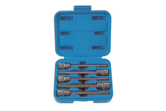 Laser Tools Long Series Torx Star Socket Set 3/8"D 5pc Inc E4 E5 E6 E7 E8 - 6782