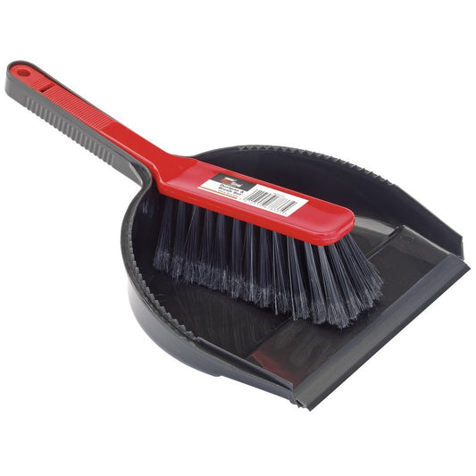 Draper Redline Brush & Dustpan Set Impact Resistant Plastic & Nylon Brush 67833