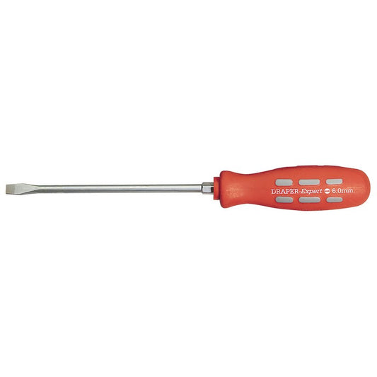 Draper Plain Slot Flared Tip Mechanic's Screwdriver 150 x 6mm soft grip 67845