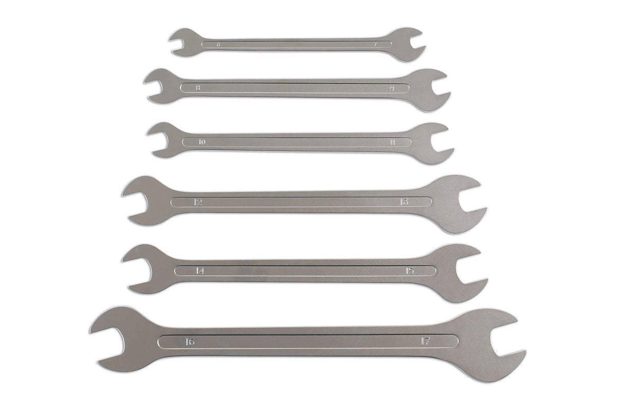 Laser Tools Ultra Thin Open Ended Spanner Set 6pc 6788