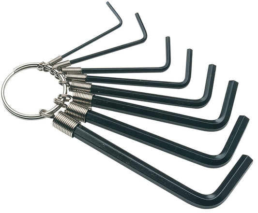 Draper Redline Metric Hexagon Key Set 8 Piece Held On Key Ring Holder 68002