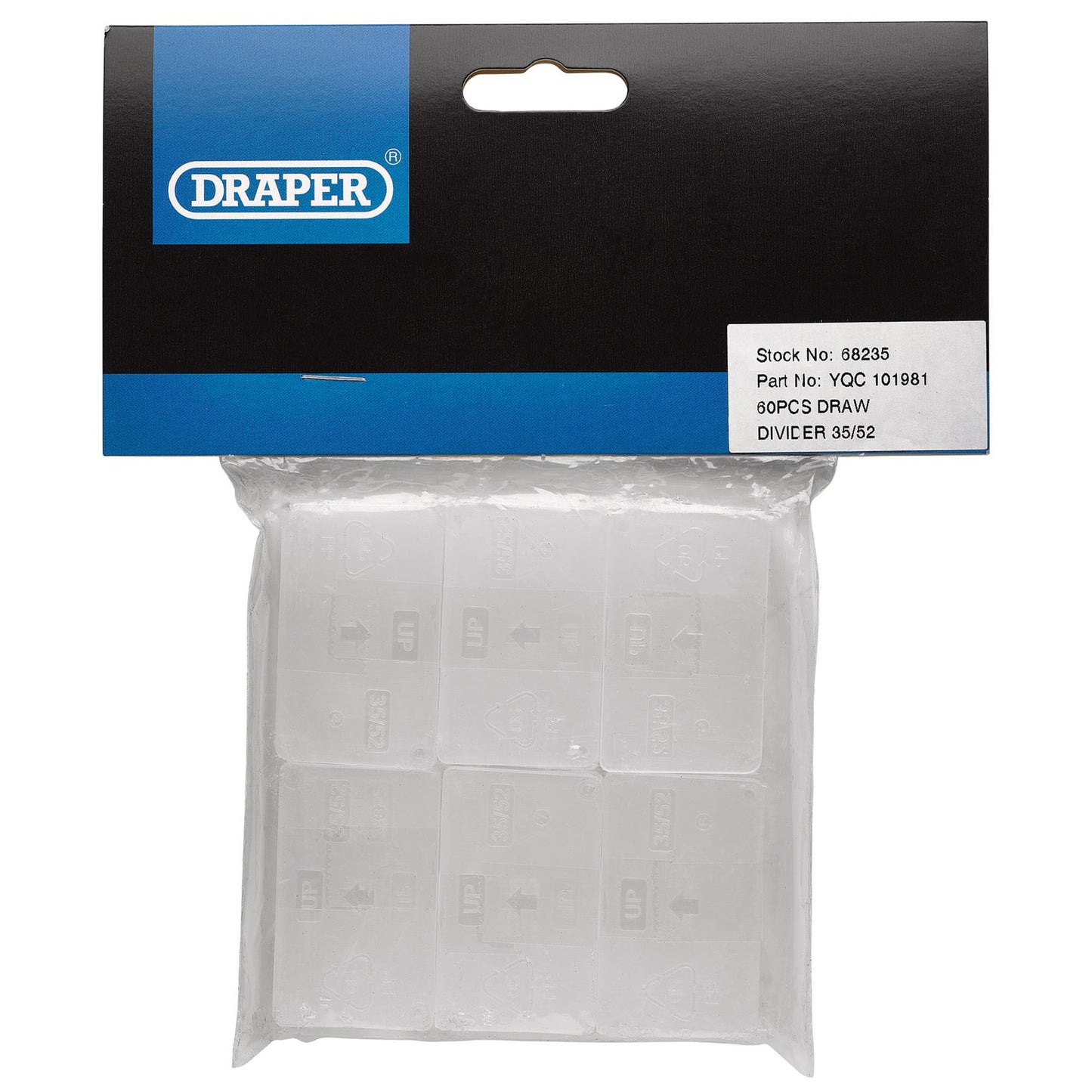Plastic Draw Divider, 35 x 52mm