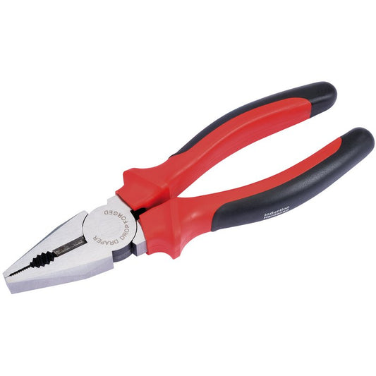 Draper Redline Heavy Duty Combination Plier with Soft Grip Handle, 200mm