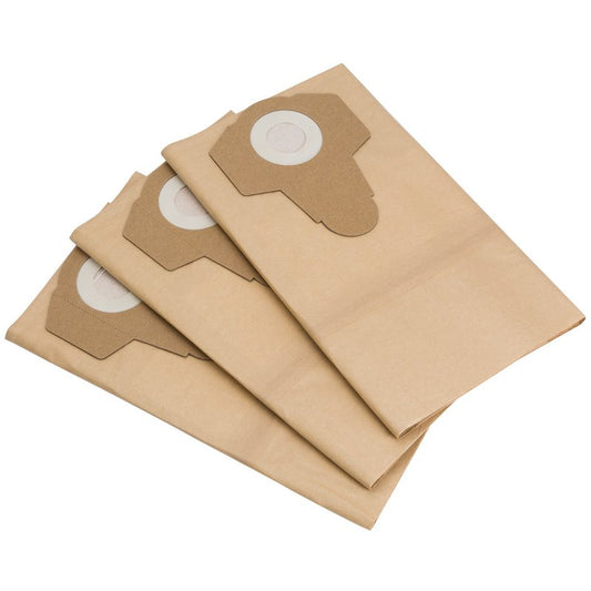 Draper Paper Dust Bags 30L Pack of 3 for wet and dry vacuums 68304