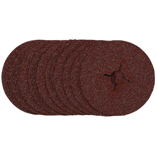 Draper Fibre Sanding Discs 115mm 24 Grit 10 Pack 68376
