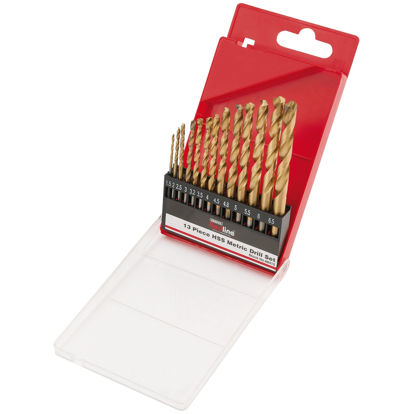 Draper HSS Titanium Coated Metric Twist Drill Set 13pc Metal Wood Plastic 68415