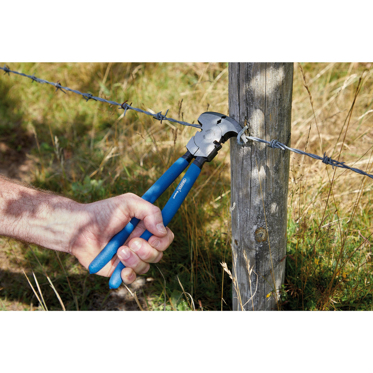 Draper 260mm Long Fencing Pliers With staple removing hook pincer & clamp 68450